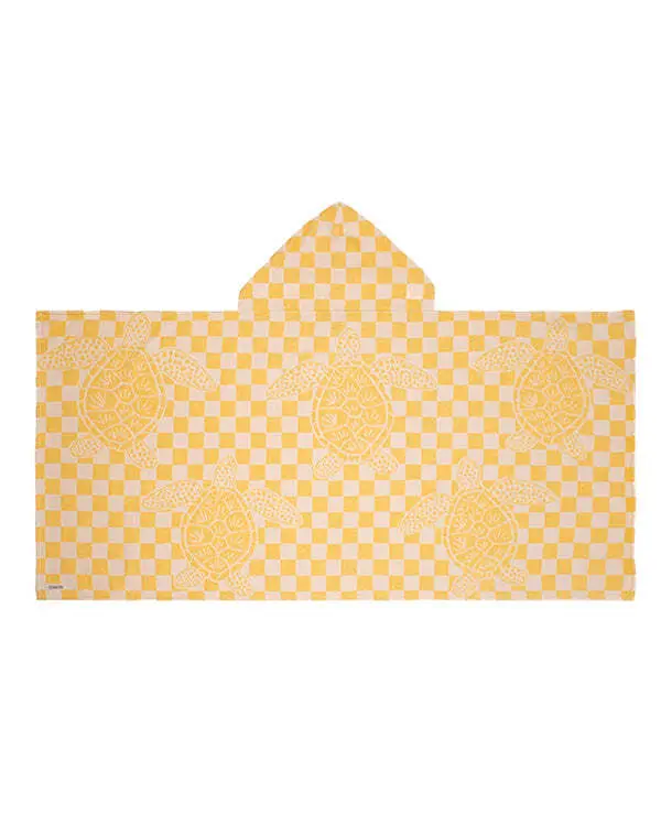Alternative view of Checker Turtle Hooded Kids Bath Towel | Sand Cloud