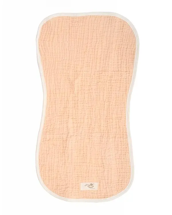 Little Fishies Gauze Burping Cloth Bundle - 3 Pack - Seafoam / Peach Fuzz / Natural | Sand Cloud - Image 5
