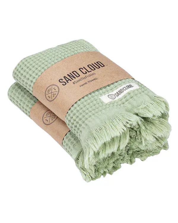 Alternative view of Micro Waffle Hand Bundle Sage | Sand Cloud