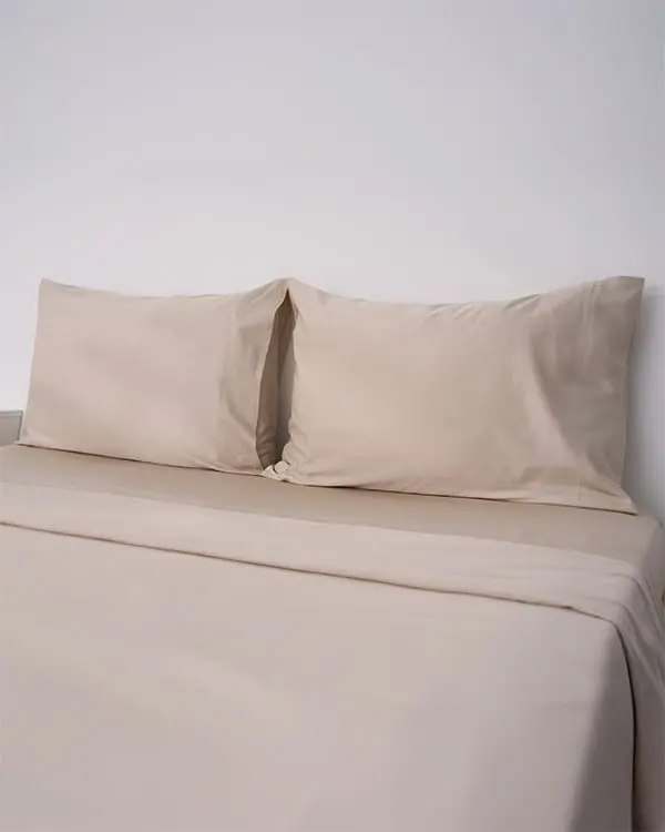Alternative view of Luxe Sateen Pillowcase Set Beige | Sand Cloud