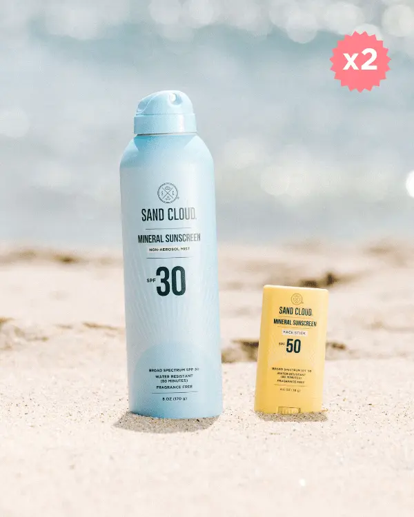 2 Mineral Sunscreen Mist + 2 Mineral Sunscreen Face Stick | Sand Cloud