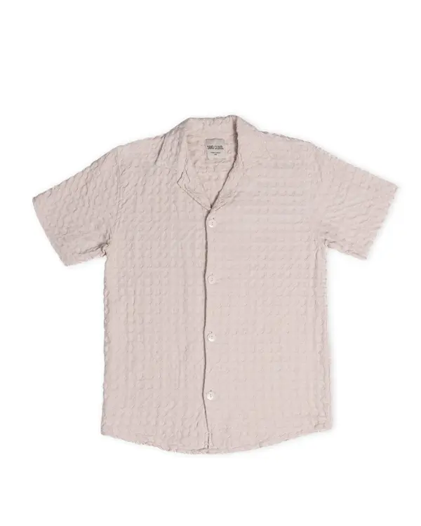 Alternative view of Orb Button Down Waffle Shirt - Sand - Mens | Sand Cloud