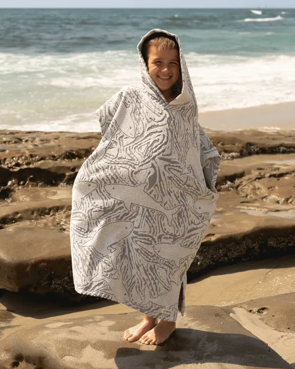 Sharks Hooded Poncho Youth | Sand Cloud