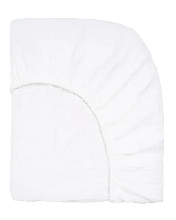 Alternative view of Sonoran Fitted Sheet - White | Sand Cloud