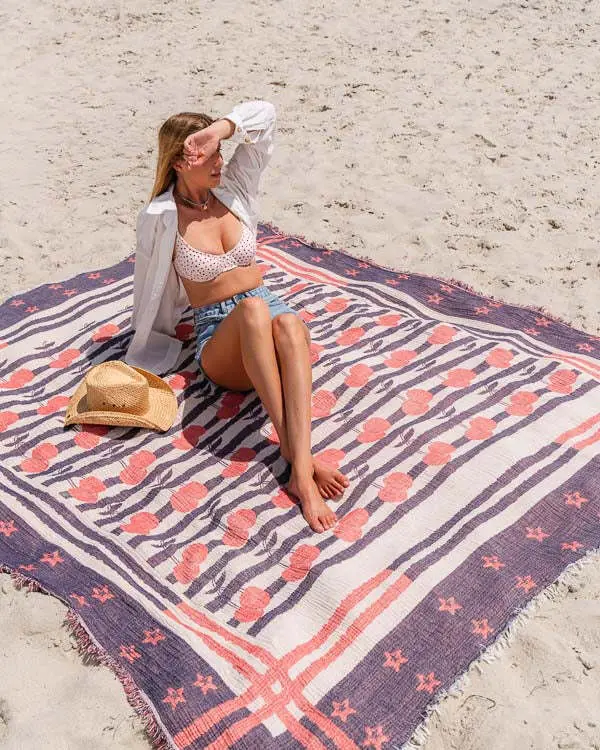 Cherry Stars & Stripes PARTY BLANKET | Sand Cloud - Image 6