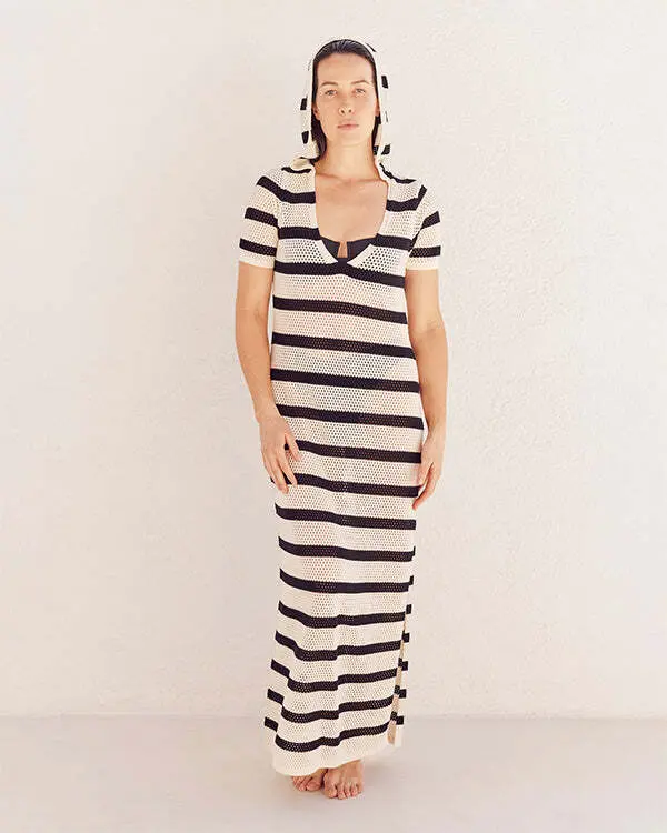 Gappo Hooded Net Dress | Sand Cloud - Image 3