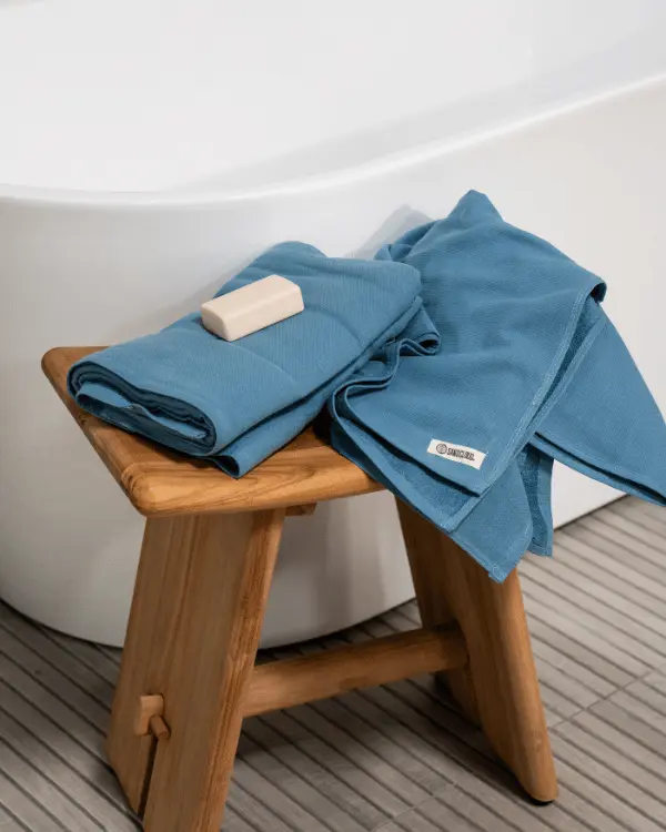 Terra Fringeless XL Bath Bundle - Slate Blue | Sand Cloud - Image 4