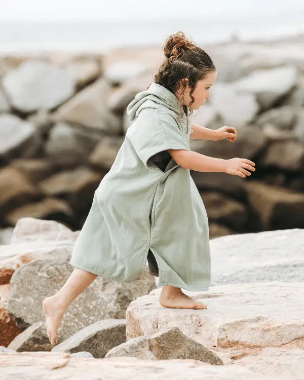 Terra Hooded Poncho Youth - Sage | Sand Cloud - Image 5
