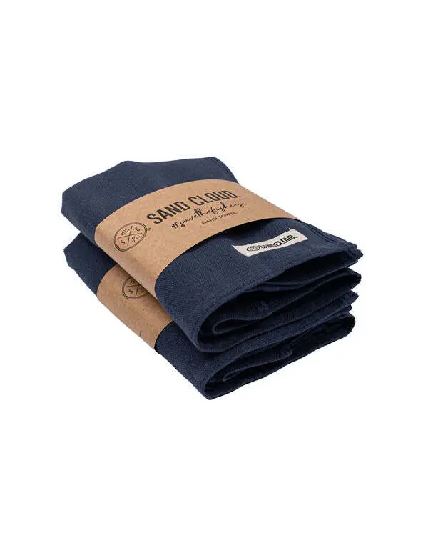 Terra Fringeless Hand Bath Bundle 2 Pack - Navy | Sand Cloud - Image 4
