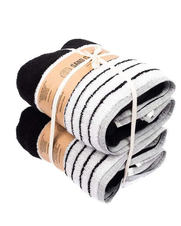 Micro Stripe Bath Bundle - 2 Pack - Black | Sand Cloud - Image 5