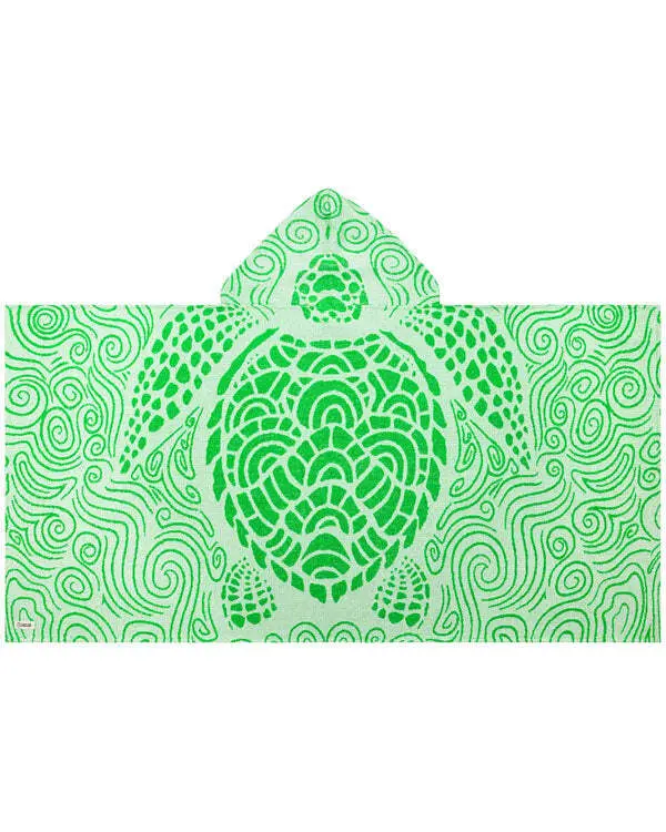 Alternative view of Swirl Turtle Hooded Kids Bath Towel | Sand Cloud