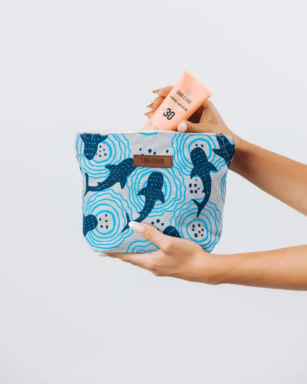 Shark Ripples Zipper Pouch | Sand Cloud