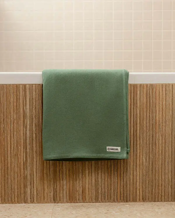 Alternative view of Terra Fringeless XL Bath Bundle 2 Pack - Hedge Green | Sand Cloud