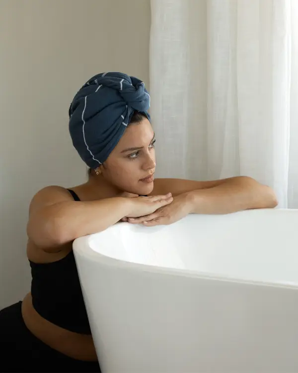 Alternative view of Classic Hair Towel - Navy | Sand Cloud