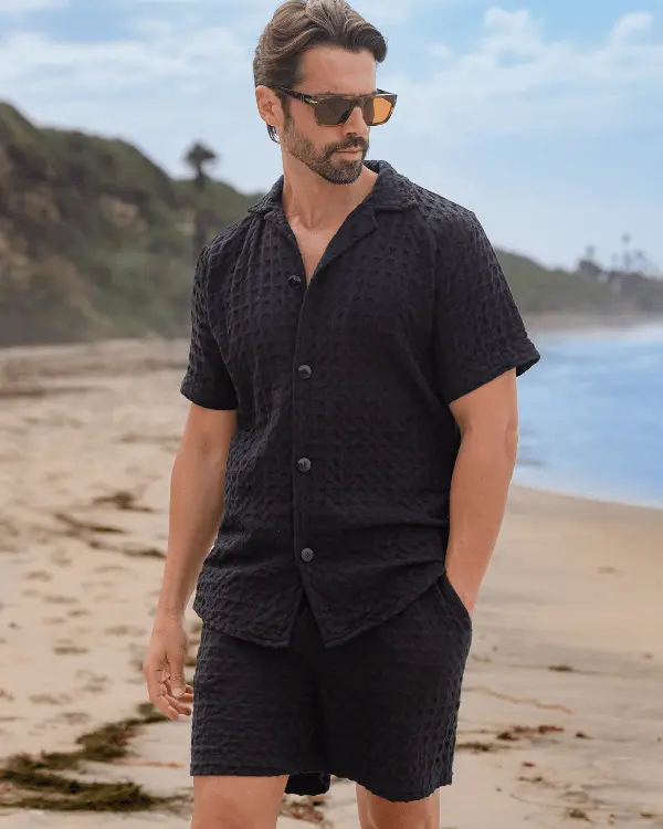 Orb Waffle Short - Black - Mens | Sand Cloud - Image 3