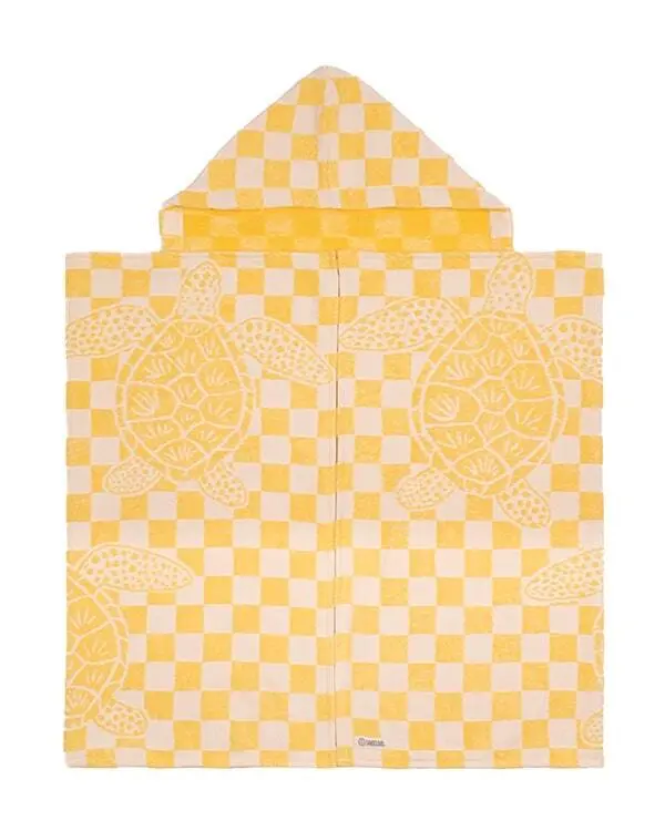 Checker Turtle Hooded Kids Bath Towel | Sand Cloud