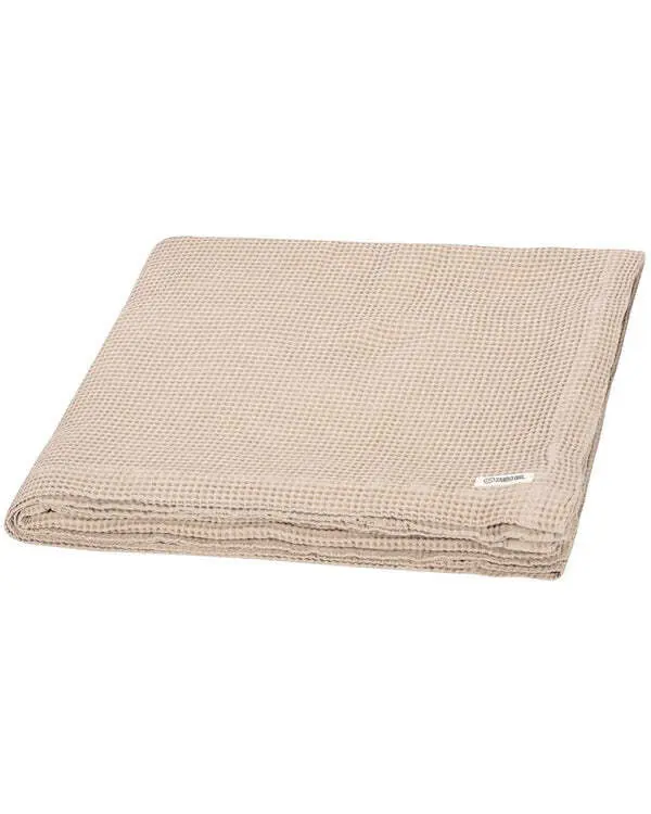 Micro Waffle Shower Curtain - Sand | Sand Cloud - Image 4