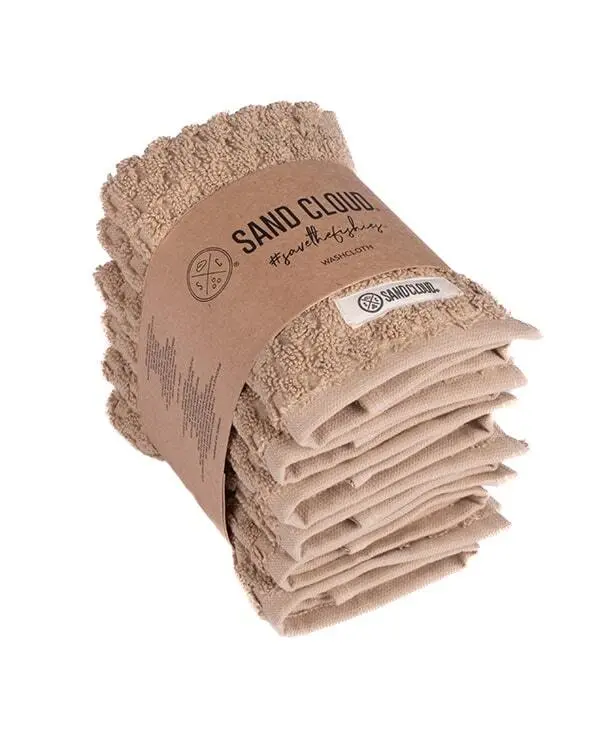 Atom Washcloth Bath Bundle - Sand - 6 Pack | Sand Cloud