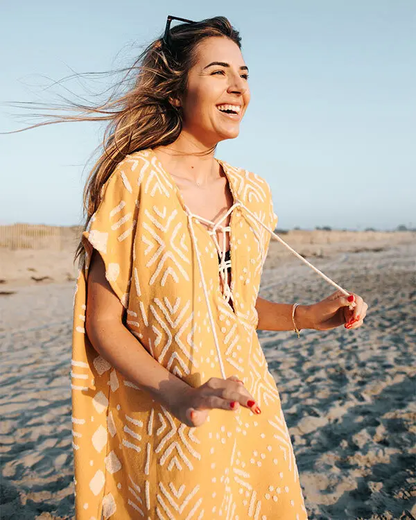 Adobe Mudcloth Cover Up Sunflower | Sand Cloud