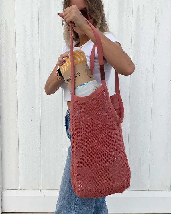 Alternative view of Net Market Bag Terracotta | Sand Cloud
