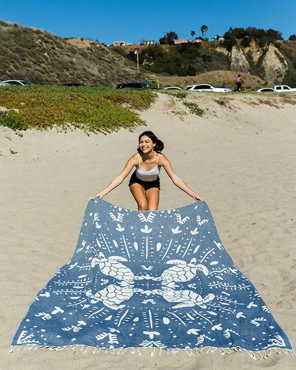 Alternative view of Prism Turtles Beach Towel | Sand Cloud