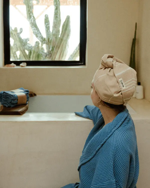 Alternative view of Classic Hair Towel - Sand | Sand Cloud