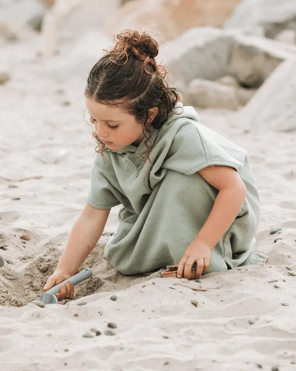 Terra Hooded Poncho Youth - Sage | Sand Cloud - Image 6