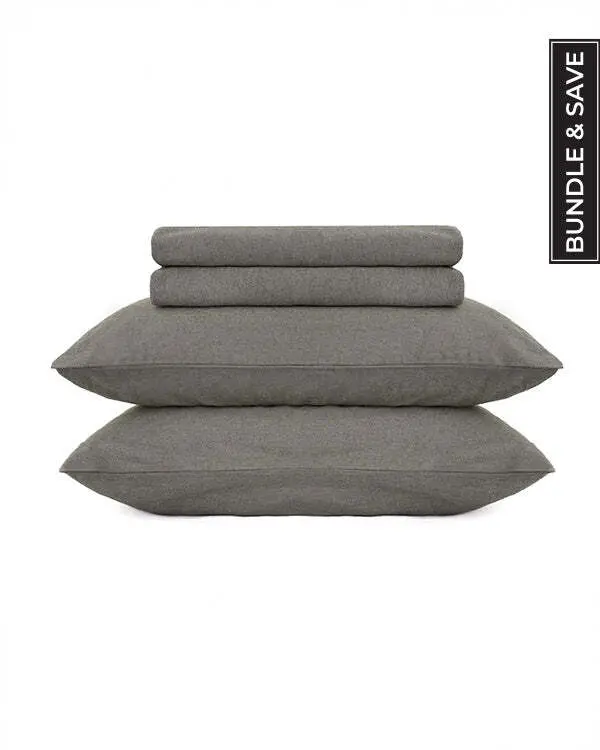 Classic Micro Twill Solid Melange Sheet Set Moss | Sand Cloud