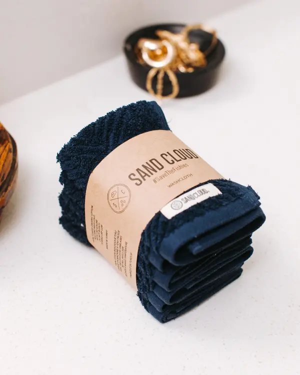 Willow Bath Washcloth Bundle - 6 Pack - Deep Ocean | Sand Cloud - Image 3