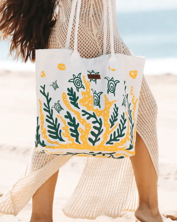Swimming Turtles Beach Tote | Sand Cloud - Image 4