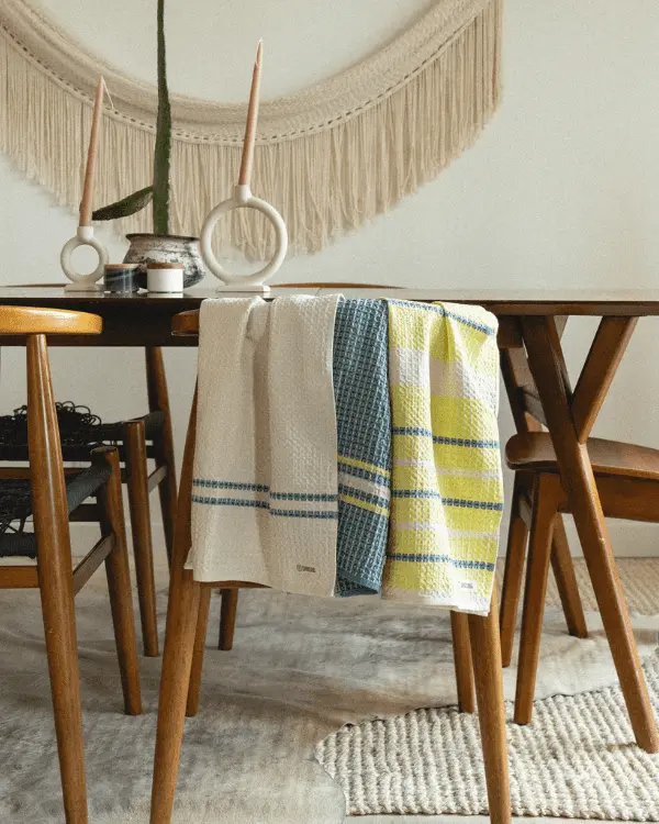 Alternative view of Verbena Waffle Kitchen Towel Bundle - Assorted 3 Pack | Sand Cloud